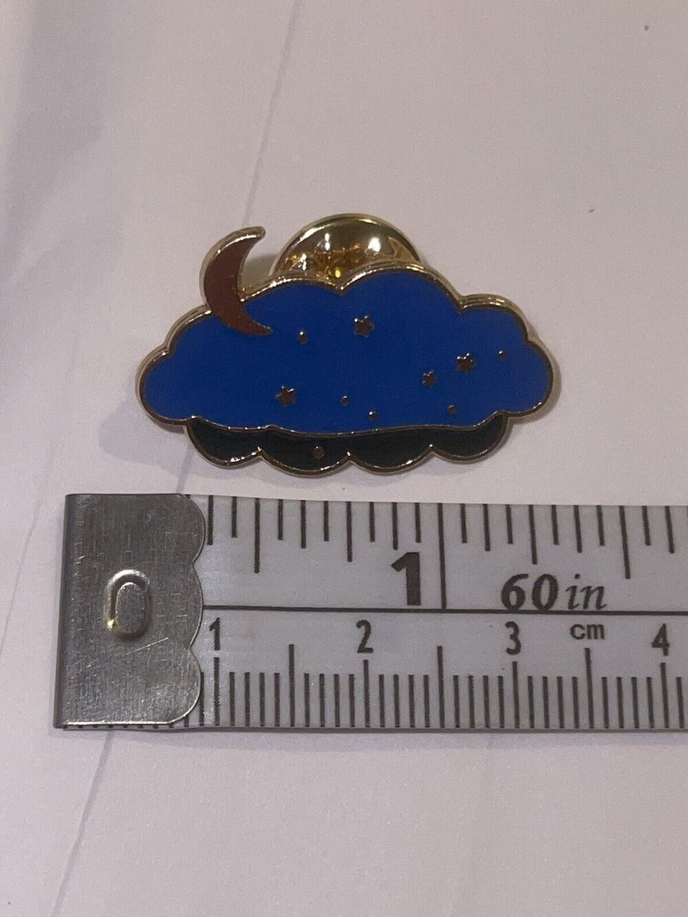 Blue Storm Rain Thunder Noon Cloud Mystical Pin Brooch